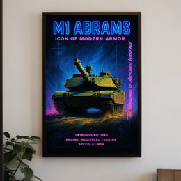 M1 Abrams Icon of Modern Armor Poster PosterGoat