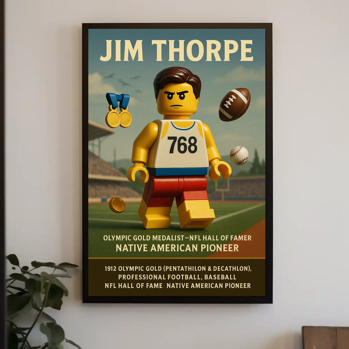 Jim Thorpe Legendary Athlete Poster