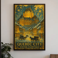Quebec City Winter Fairytale Poster
