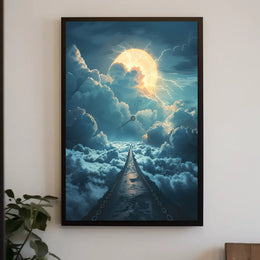 Surreal Road to the Sky Fantasy or Mythology Poster PosterGoat