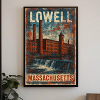 Lowell Industrial Heritage Minimalist Wanderlust Poster