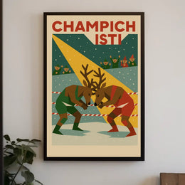 Champich Wrestling Match Poster