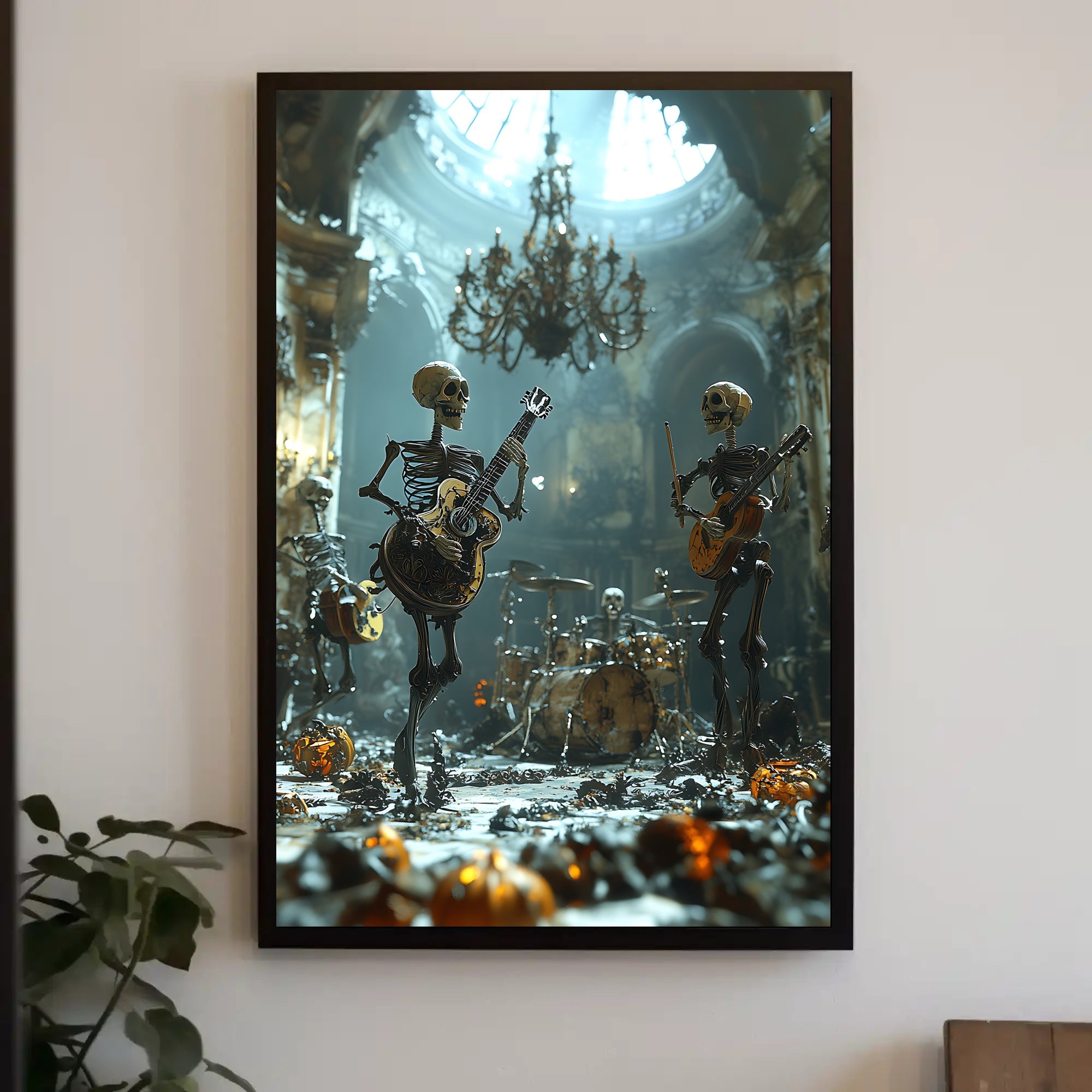 Skeleton Orchestra in Gothic Fantasy Poster