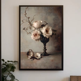 Timeless Elegance Floral Still Life Poster