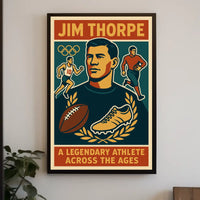 Jim Thorpe Iconic Sports Legend Poster