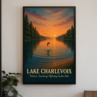 Nature’s Sanctuary Lake Charlevoix Scenic Poster
