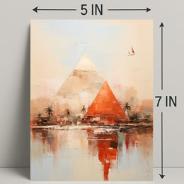Abstract Pyramids At Sunset Abstract Poster