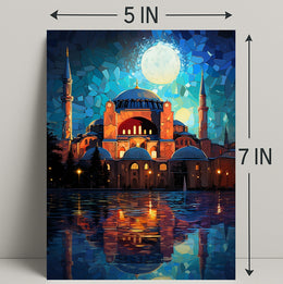 Moonlit Reflections Of Architectural Poster