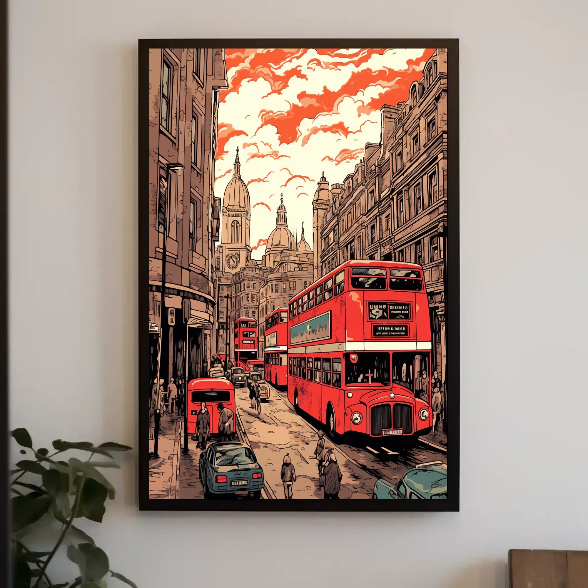 London Street Scene Poster