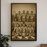 USA Basketball Team Portrait Poster Vintage Sports Print