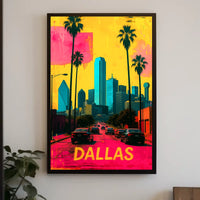 Vibrant Dallas Skyline Poster