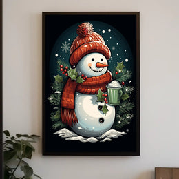 Festive Snowman Delight Poster