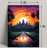 Sunset Over Angkor Wat Poster