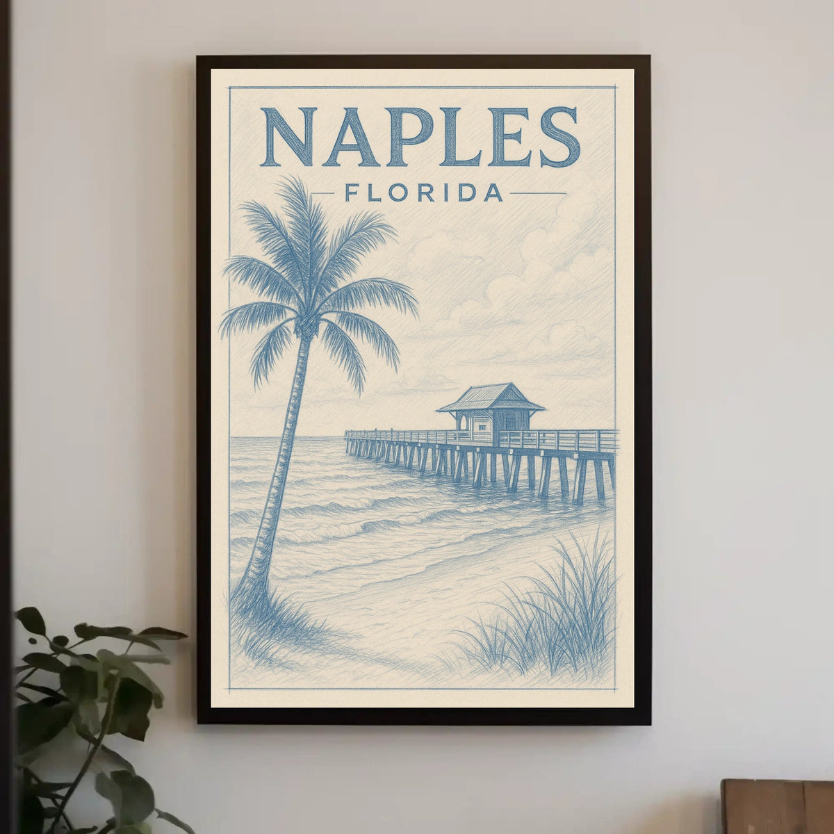Naples Florida Coastal Serenity Poster Wall Art 18x24