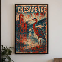 Chesapeake Virginia Scenic Heritage Coastal Wanderlust Souvenir Vintage Decor Poster
