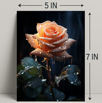 Dew-Kissed Rose Poster PosterGoat