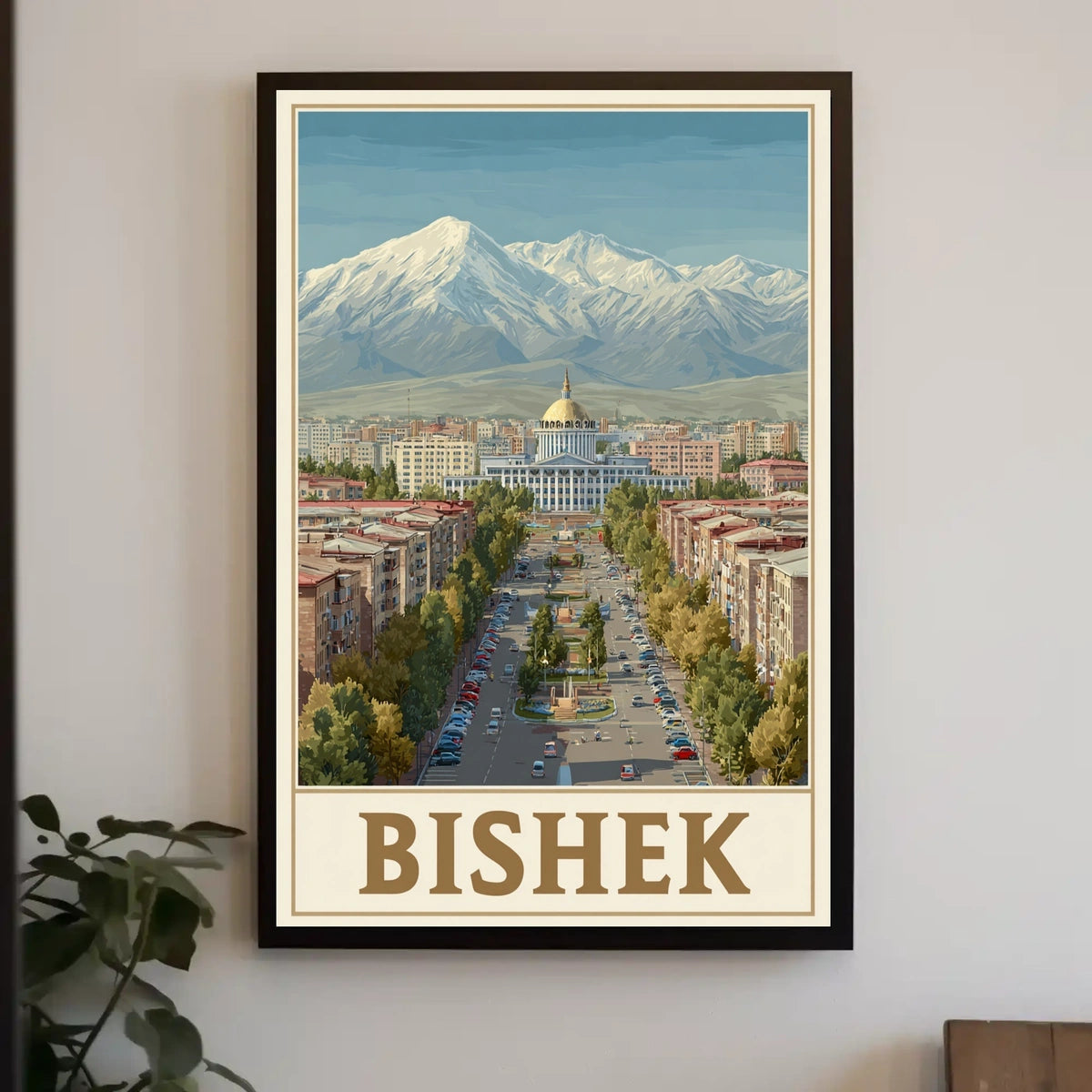 Bishkek Cityscape Poster