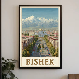 Bishkek Cityscape Poster
