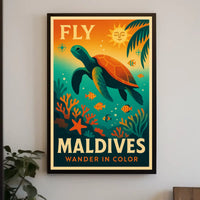 Fly to the Maldives Poster
