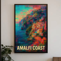 Amalfi Coast Vibrant Escape Poster Coastal Wall Art