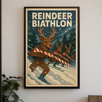 Reindeer Biathlon Poster