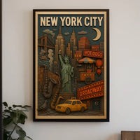 New York City Icons Poster