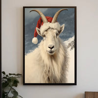 Festive Mountain Goat Poster