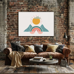 Sunrise Harmony: Modern Minimalist Nature Art Poster