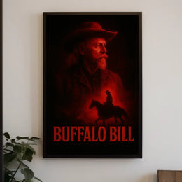 Buffalo Bill Portrayal on Vintage Cultural or Heritage Poster