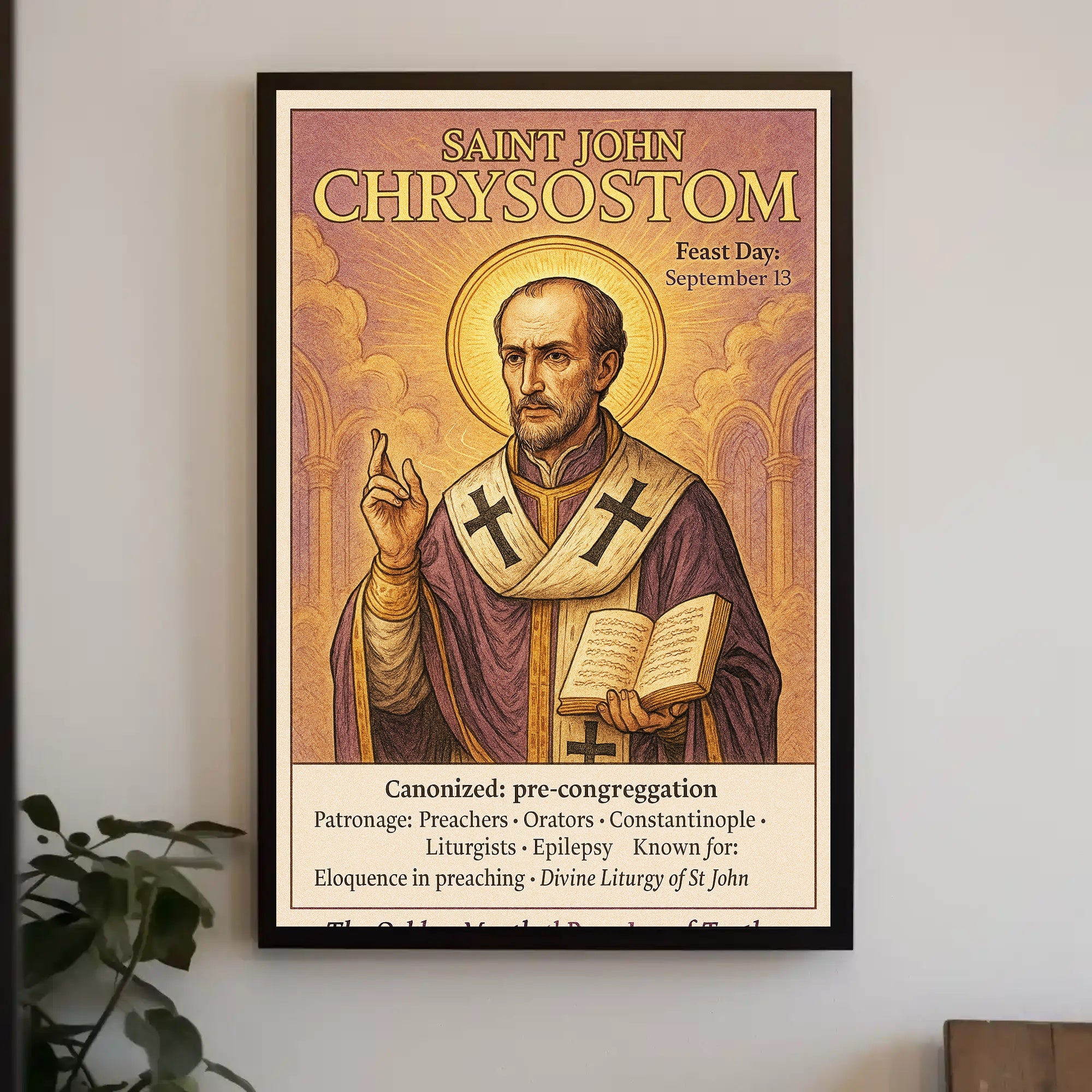 Saint John Chrysostom Poster PosterGoat