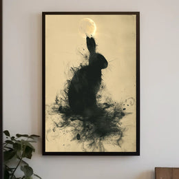 Moonlit Rabbit Poster