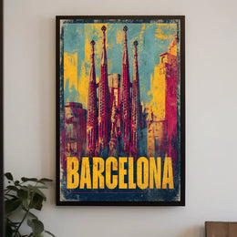 Barcelona Architectural Art Poster
