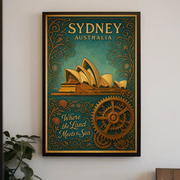 Sydney, Australia Where the Land Meets the Sea Poster