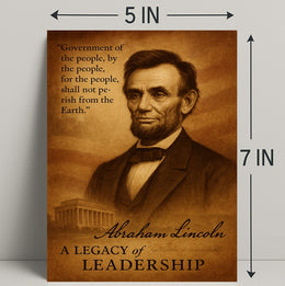 Portrait of Historical Figure with Iconic Landmark: Presidential Poster