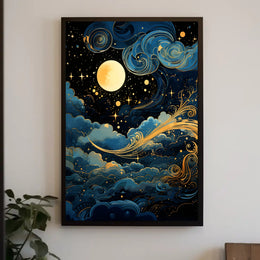 Celestial Nightscape Poster PosterGoat
