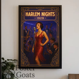 Harlem Nights Jazz Age Music or Concert Poster