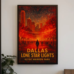 Dallas Lone Star Lights Poster