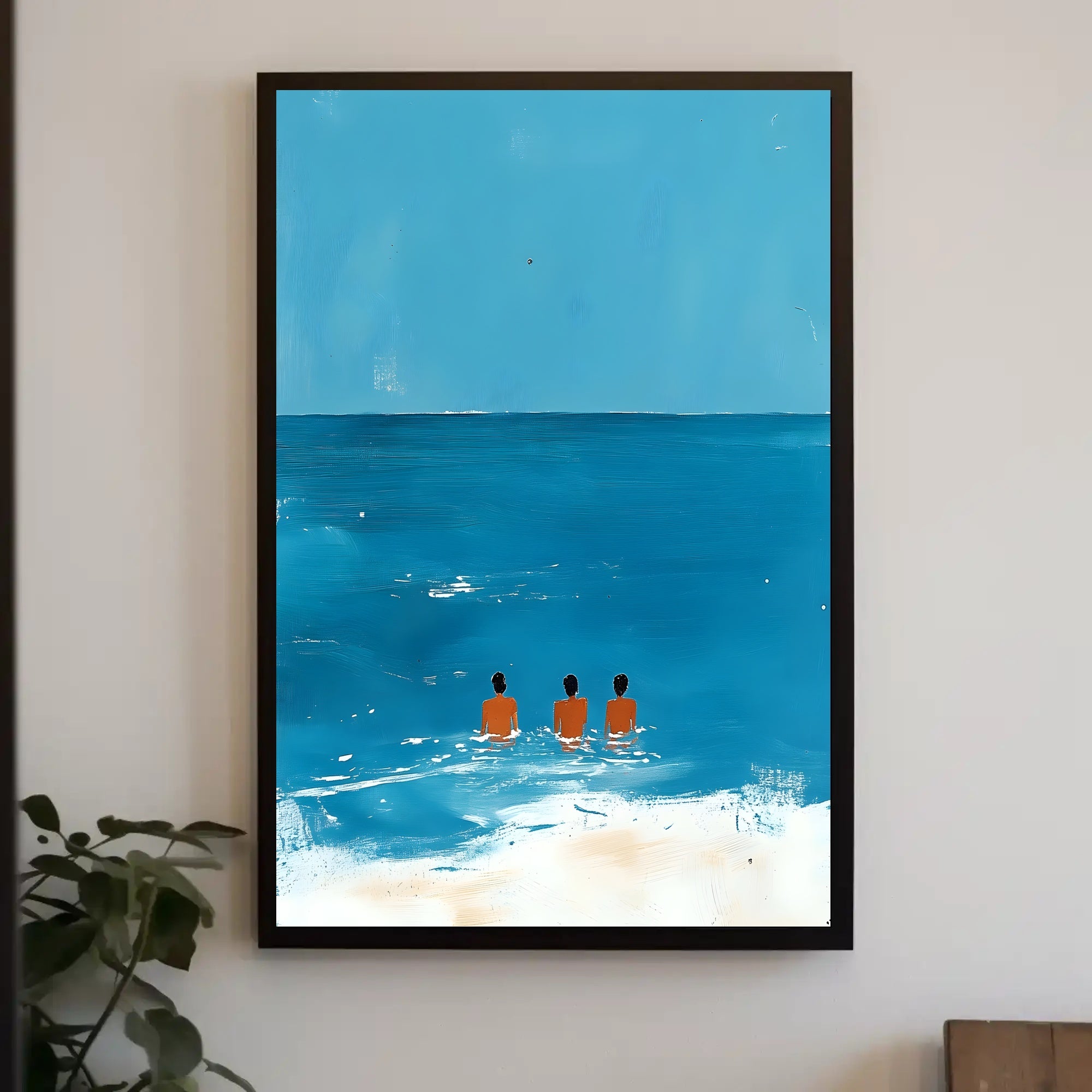 Ocean Trio Coastal Poster Minimalist Beach Wall Art