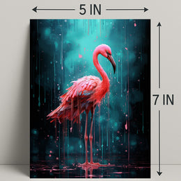 Vivid Flamingo Art Poster