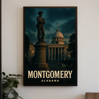 Montgomery Skyline Realism Wanderlust Poster