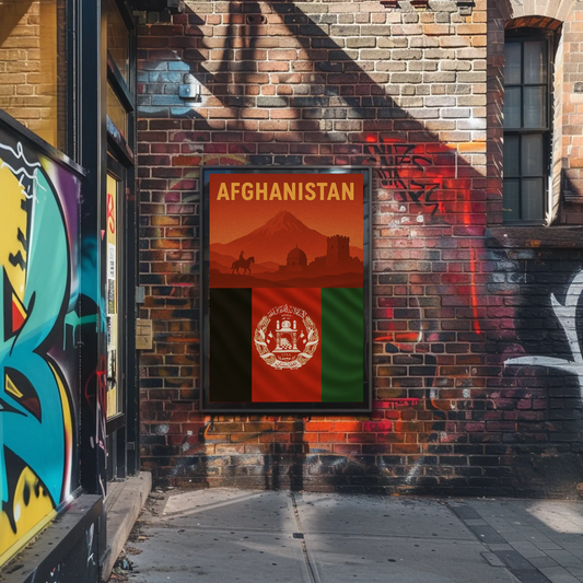Afghan Heritage Journey: Vintage Travel Poster