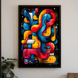 Colorful Abstract Maze Abstract Poster