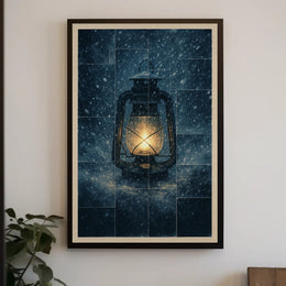 Lantern In The Snow Poster