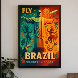 Brazilian Adventure Christ the Redeemer Travel Poster PosterGoat
