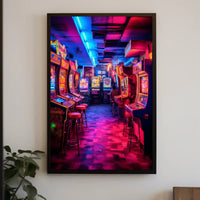 Neon Arcade Nostalgia Poster