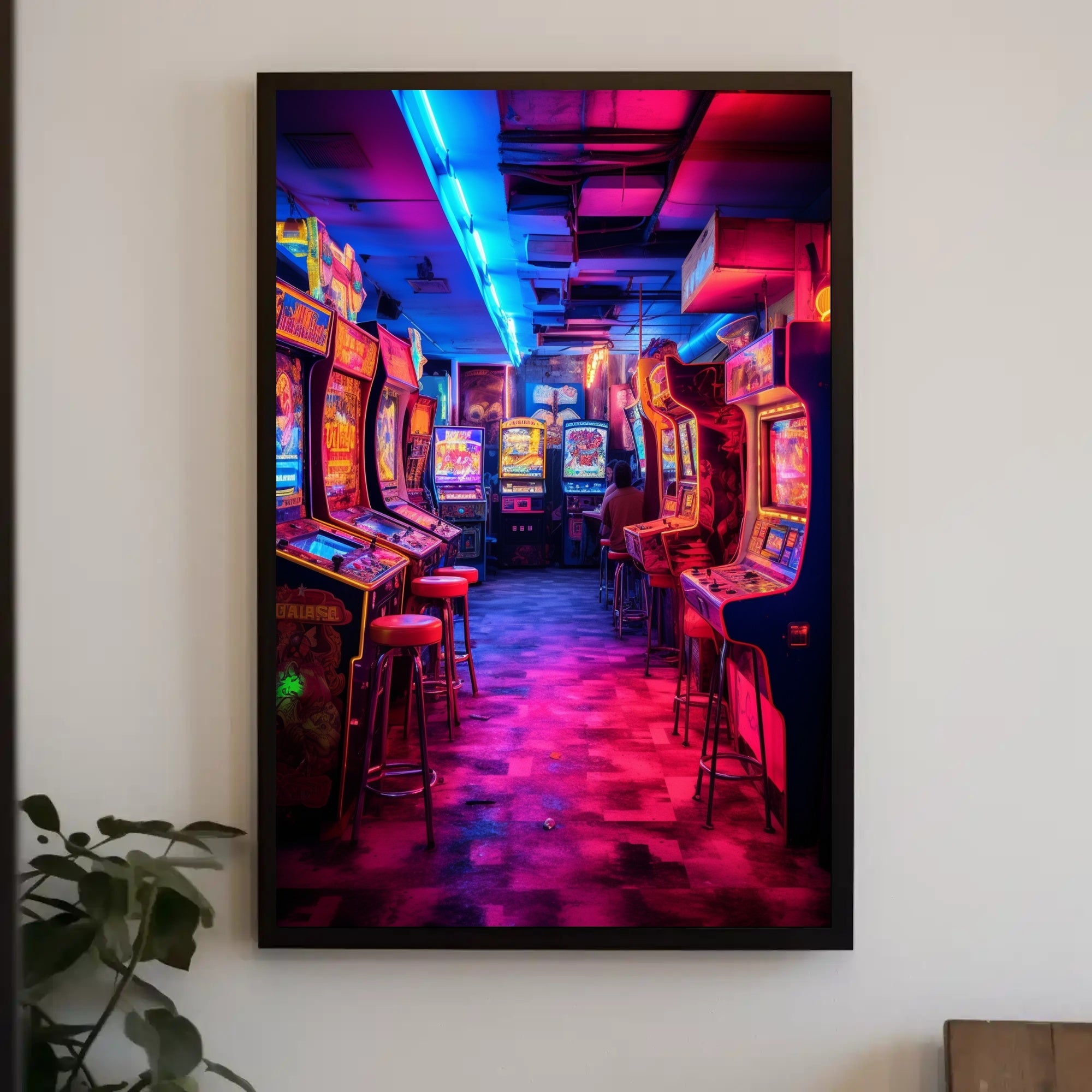 Neon Arcade Nostalgia Poster