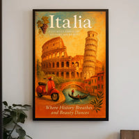 Italia A Journey Through History and Beauty Poster
