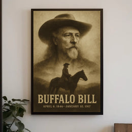 Buffalo Bill Portrait Artwork Chic Historical or Presidential Poster
