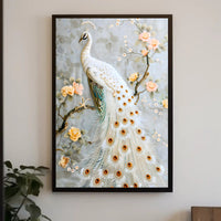 White Peacock Elegance Cultural or Heritage Poster