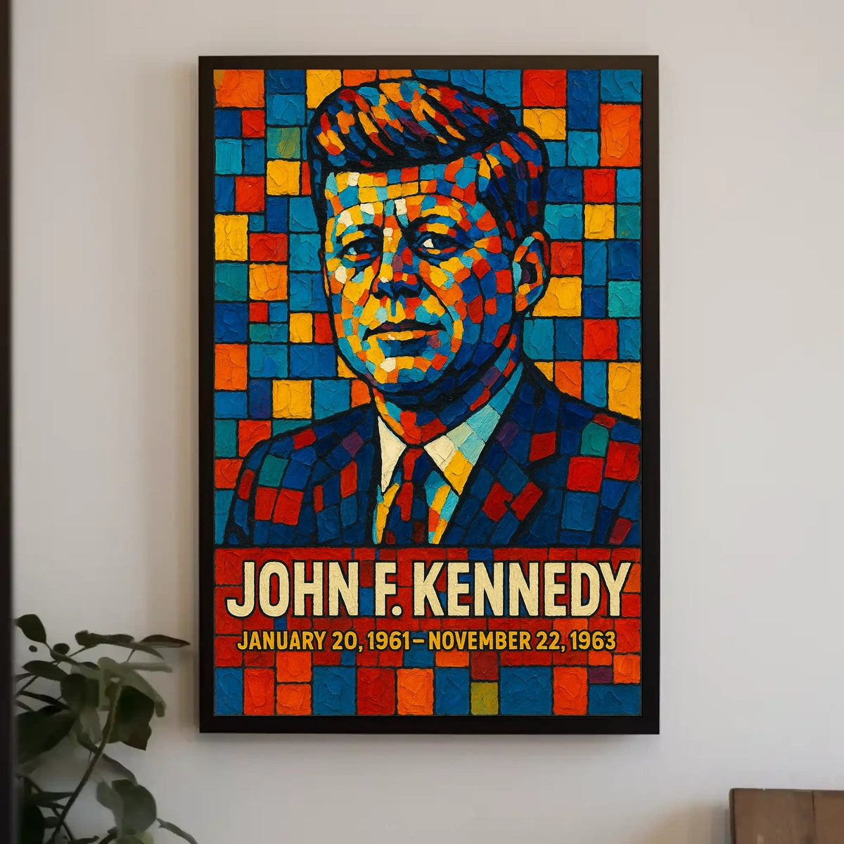 John F. Kennedy A Colorful Tribute Poster